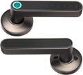 Smart Keyless Deurslot Biometrische vingerafdruk Deurklinkvergrendeling Home Security Lock Bluetooth APP Wachtwoord ontgrendelen(Zwart)